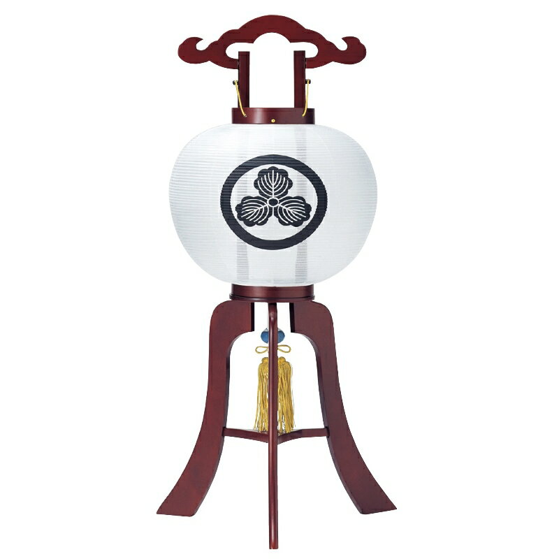 盆提灯 岐阜提灯 置き提灯 家紋入 行灯 10号 ワイン 高さ83cm (P32)(10385) 水雷球 電気コード式 初盆 新盆 お盆