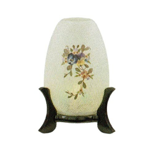 盆提灯 岐阜提灯 花タイプ 創作提灯 糸車 押し花 廻転 高さ24cm (P18)(2123) 丸球 電気コード式 初盆 ..