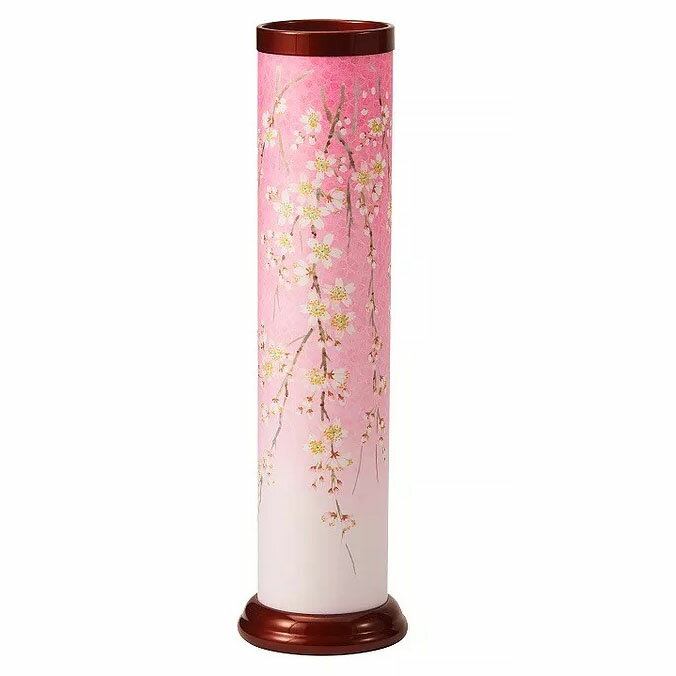 盆提灯 岐阜提灯 置き提灯 創作提灯 いろは480桜 光触媒 銅粉ワイン塗 高さ48cm (P11)(2443) 水雷球 電..