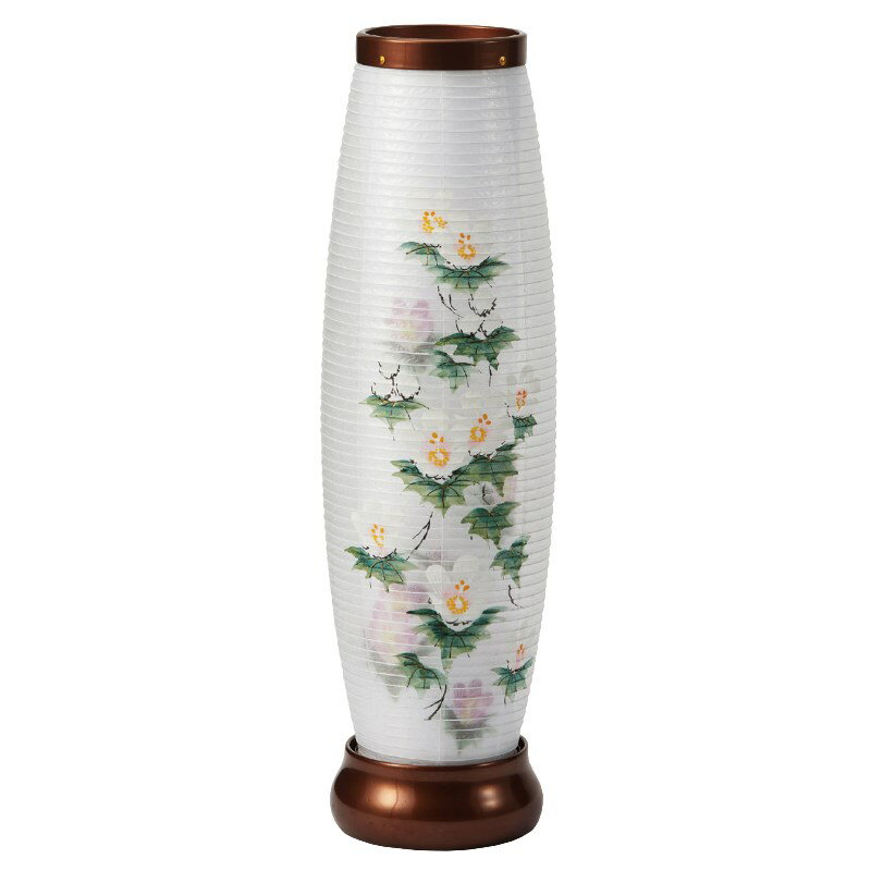 盆提灯 岐阜提灯 置き提灯 創作提灯 彩雲480 芙蓉茶塗（銅粉仕上） 廻転 高さ48cm (P13)(2496) 水雷球 ..