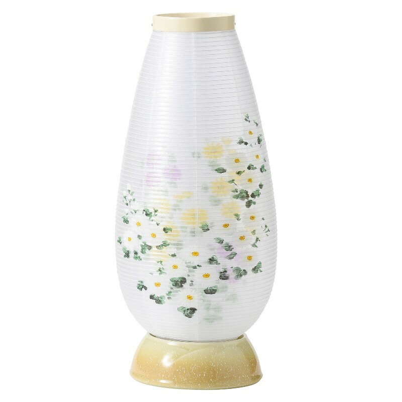 盆提灯 岐阜提灯 置き提灯 創作提灯 宝珠灯（ほうじゅとう）480 ゆず 高さ48cm (P15)(2507) 七色LED 電..