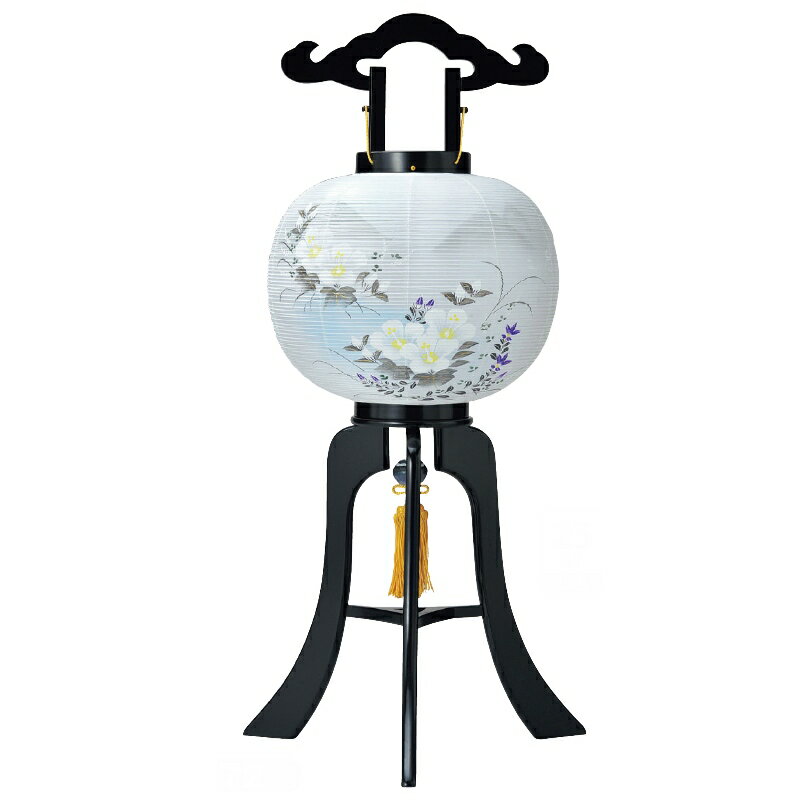 盆提灯 岐阜提灯 置き提灯 銘木行灯 11号 景山黒艶消し（左） 対仕様（1個入） 高さ87cm (P28)(772) 水雷球 電気コード式 初盆 新盆 お盆