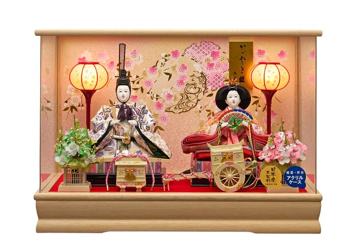 ひな人形　ひな祭 雛人形ケ－ス 舞姫三五親王飾 v243-240 アクリルケース コンパク...