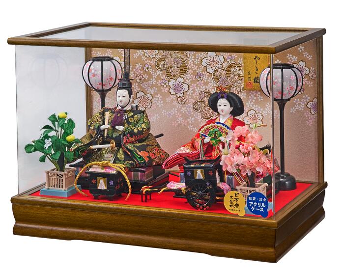 ひな人形　ひな祭 雛人形ケ－ス 光華三五親王飾 v253-203 アクリルケース コンパクト 軽量 桃の節句　送料無料 2