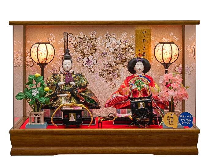 ひな人形　ひな祭 雛人形ケ－ス 光華三五親王飾 v253-203 アクリルケース コンパクト 軽量 桃の節句　送料無料 3