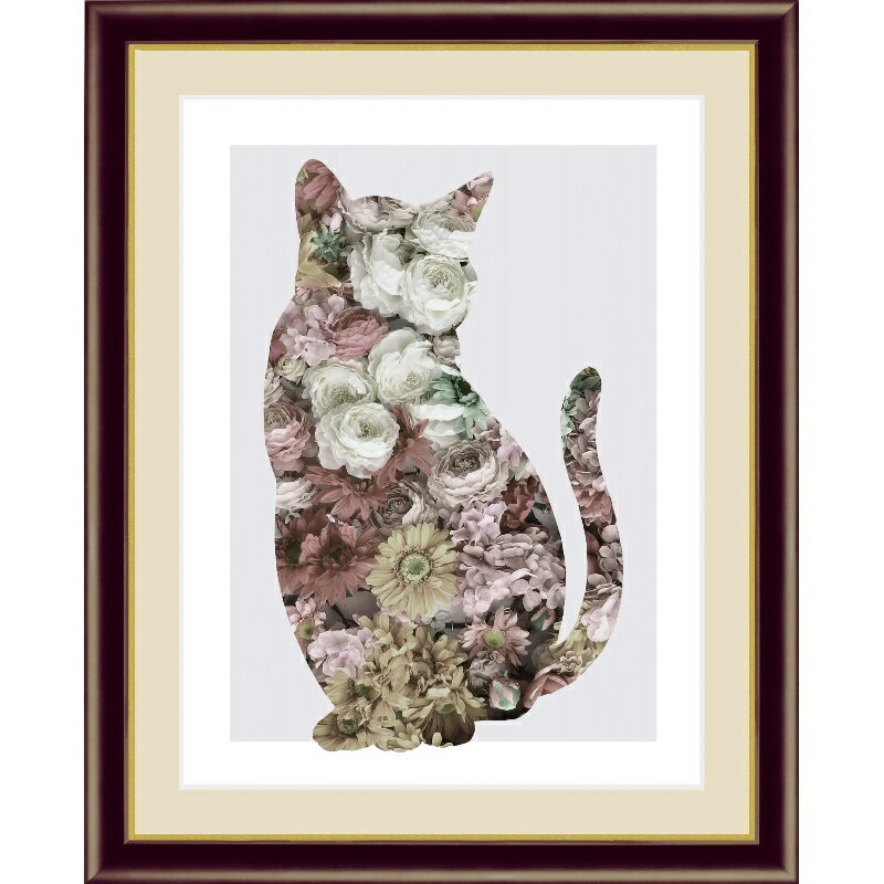 額絵 Dog＆Cat 【Flower】 山口美咲 G4-CJ001 [代引き不可]
