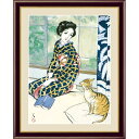 晩春製作 1926年高精彩巧芸画〜 手彩入り 〜F4サイズ：42×34cm（額の最長辺のサイズです）本紙：新絹本額：アクリルカバー竹久　夢二（たけひさ ゆめじ）1884-1934数多くの美人画を残しており、その抒情的な作品は「夢二式美人」呼...