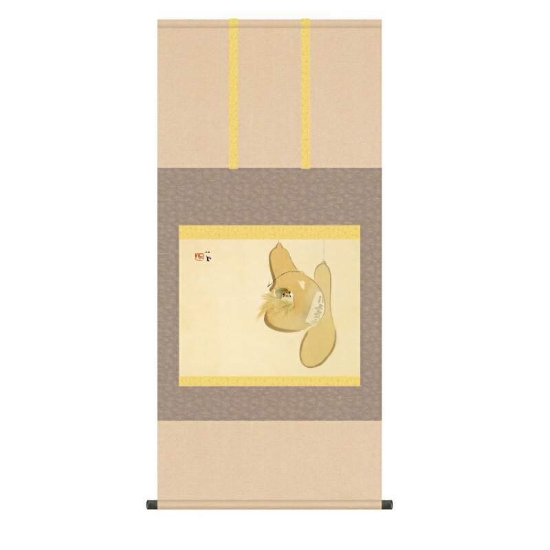 掛軸 竹内栖鳳 すずめのお宿 尺五 [KZ2G9-043](代引き不可)