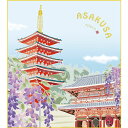 色紙絵 おみやげ色紙【洋美】浅草寺に藤 浅草 k20-024 ご当地土産【代引き不可】