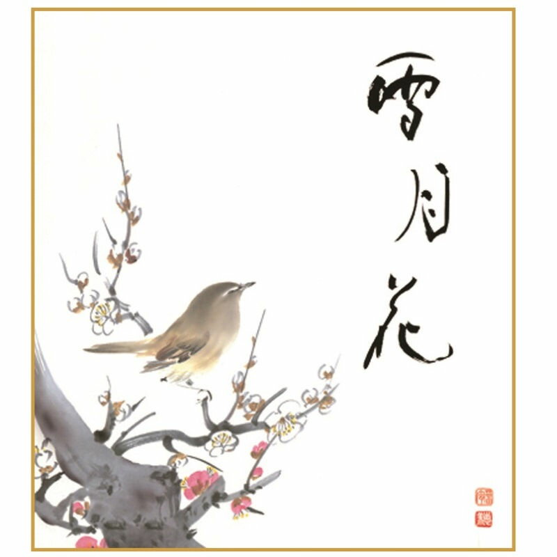 色紙絵 紅白梅 [K1-20A]（代引き不可）