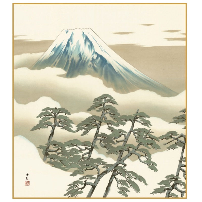 色紙絵 松に富士 [K10-005]（代引き不可）
