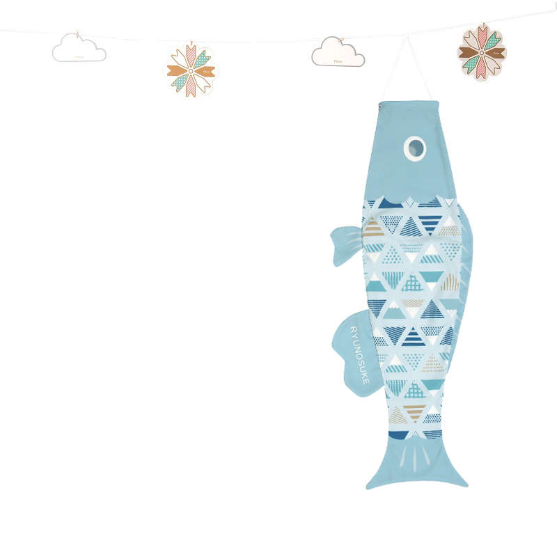 徳永 室内用 鯉のぼり えらべるたのしさ puca プーカ&ガーランド ふじ ライトブルー L　1m（600-975/600-961） 日本の伝統文化 こいのぼり 端午の節句