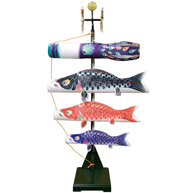 徳永 鯉のぼり 室内用 室内飾り鯉のぼり 80cm鯉3星歌友禅 日本の伝統文化 こいのぼり 1