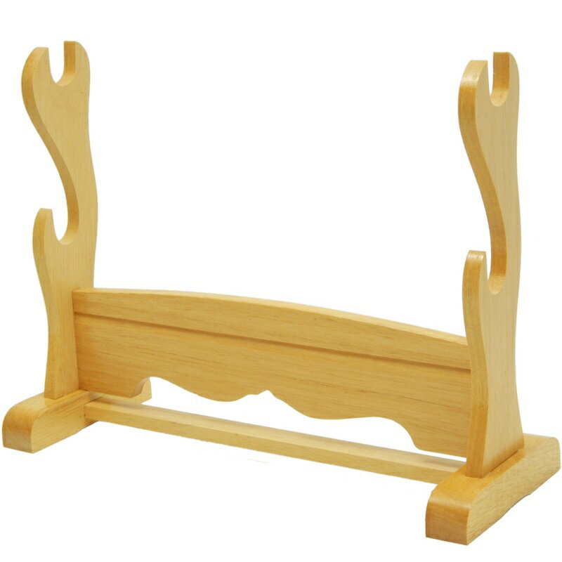 刀掛台 二本掛 自然色 組立式[ws-104]日本刀 美術刀剣 おもちゃ 通販（代引き不可）