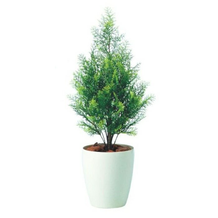 人工観葉植物 ヒバ 70 ポット付き 高さ70cm （P81-91405) （代引き不可） インテリアグリーン フェイクグリーン