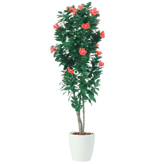 樂天商城 - 人工観葉植物 ハイビスカストリプル 180 ポット付き 高さ180cm （P95-91445) （代引き不可） インテリアグリーン フェイクグリーン