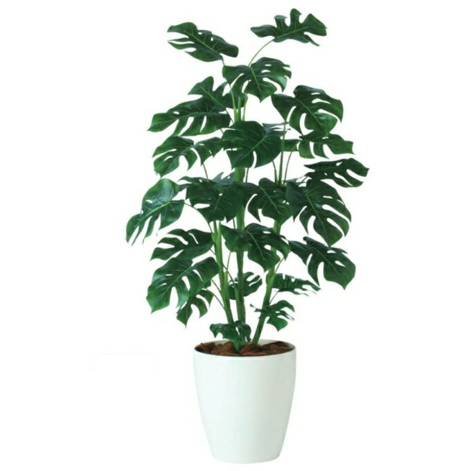 人工観葉植物 モンステラ R 110 ポット付き 高さ110cm （P93-91834) （代引き不可） インテリアグリーン フェイクグリーン