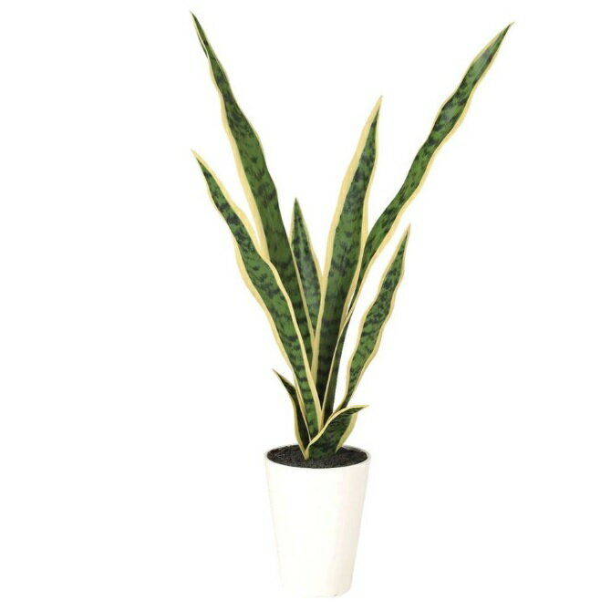 乐天商城 - 人工観葉植物 サンスベリア ポット付き 高さ65cm （P98-91894) （代引き不可） インテリアグリーン フェイクグリーン