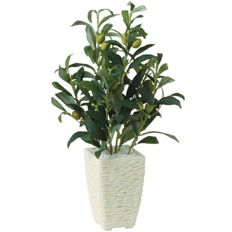 人工観葉植物 ライブオリーブ ポット付き 高さ40cm （P108-99191) （代引き不可） インテリアグリーン フェイクグリーン