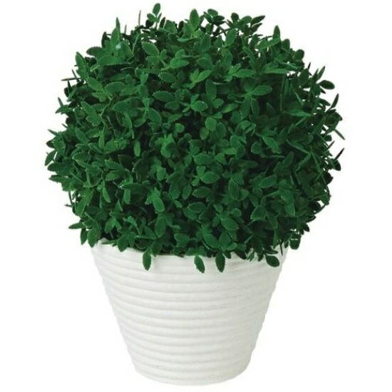 人工観葉植物 森ボールポット ポット付き 高さ27cm （P113-99197) （代引き不可） インテリアグリーン フェイクグリーン