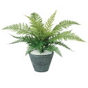 人工観葉植物 レザーファンブッシュ ポット付き 高さ35cm (P99-99206) (代引き不可) インテリアグリーン フェイクグリーン