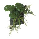 人工観葉植物 モンステラ デコ ウォールハンキング 高さ60cm (P23-99558) (代引き不可) インテリアグリーン フェイクグリーン