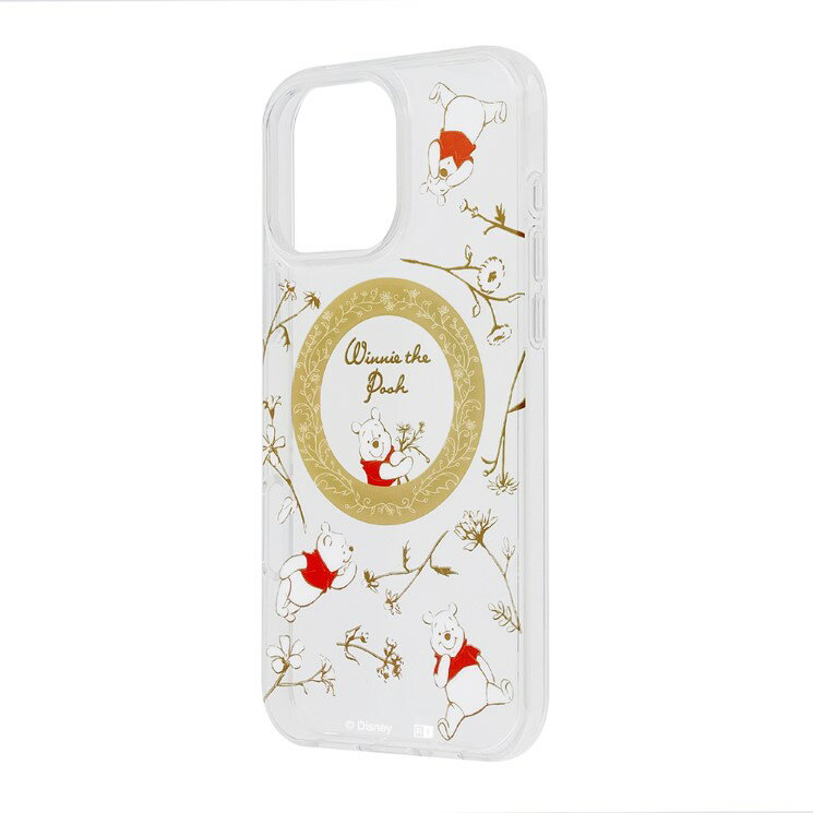 iPhone16ProMax ケース ディズニー プーさん クリア 透明 MagSafe マグネット 対応 衝撃吸収 TPU ソフト キャラクター グッズ スマホ カバー エアクッション iPhone 2024 6.9inch 3眼 アイホン アイフォン プロマックス ぴかてる IN-DP49TC16-PO52