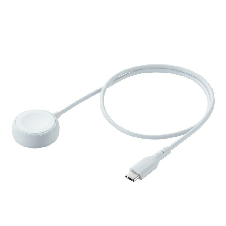 Apple Watch 充電器 USB-C ケーブル 0.5m 高速充電 【 AppleWatch Ultra 2 / SE 第2世代 / Series 9 / 8 / 7 等対応 】 ホワイト MPA-AWCCQ05WH エレコム ELECOM