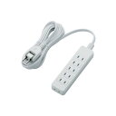 ほこりが入らない シャッター 付 火災防止 安全 電源タップ 6個口 3m L字プラグ ホワイト白 T-ST02N-2630WH エレコム ELECOM