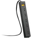 延長コード 電源タップ コンセント 2P 10個口 5m 一括スイッチ マグネット 雷サージ ホコリシャッター付 スイングプラグ ブラック ECT-1550BK エレコム ELECOM