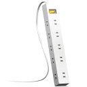 延長コード 電源タップ コンセント 2P 10個口 5m 一括スイッチ マグネット 雷サージ ホコリシャッター付 スイングプラグ ホワイト ECT-1550WH エレコム ELECOM