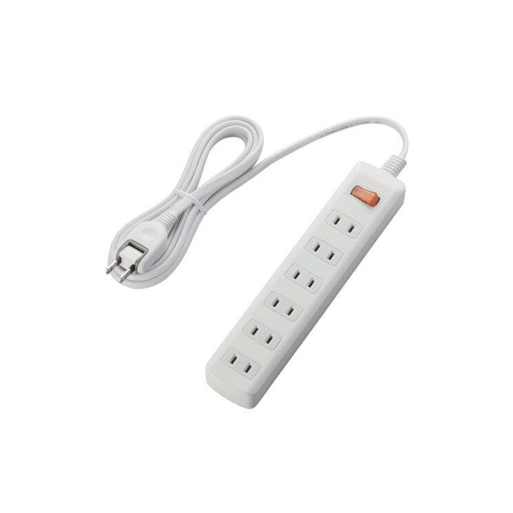 雷ガードタップ 一括スイッチ 6個口 2.5m ホワイト T-K3A-2625WH T-K3A-2625WH エレコム ELECOM