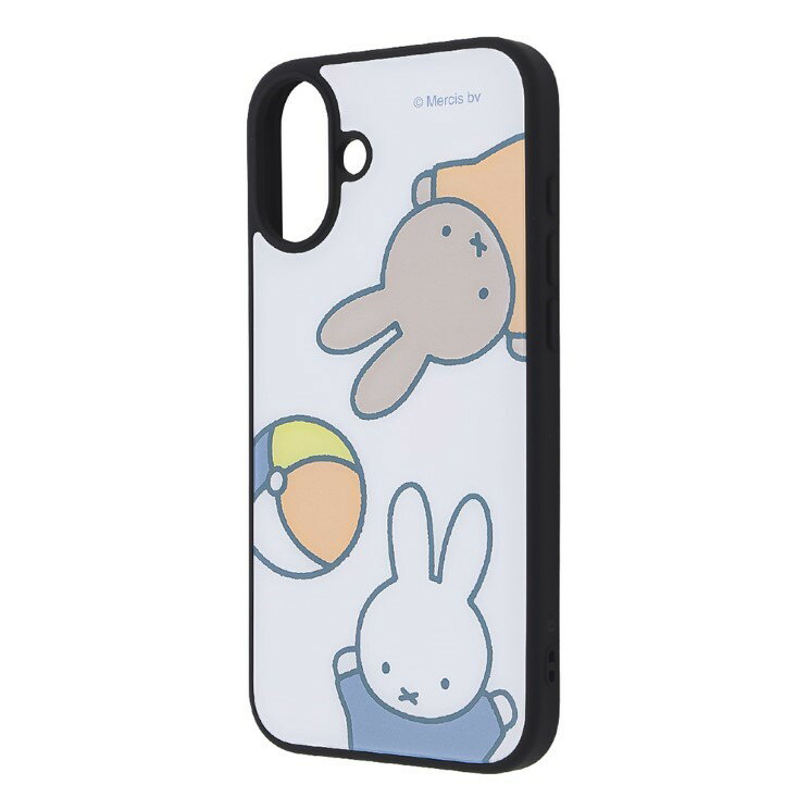 iPhone16Plus ケース ミッフィー メラニー 耐衝撃 スマホ カバー エアクッション ハイブリッド iPhone 2024 6.7inch 2眼 アイホン アイフォン プラス maru IQ-BP48K4TB-MF50