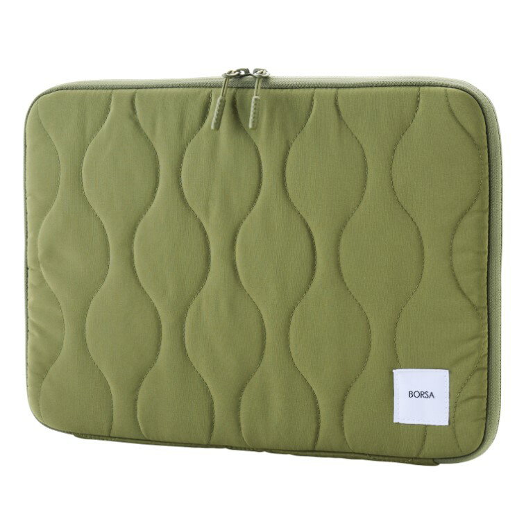 エレコム パソコンケース 14インチ オニオンステッチ キルティング 衝撃吸収 【 ~14インチ MacBook Surface Chromebook HP などの ノートパソコン 収納可 】 カーキ BM-IBQTO14GN