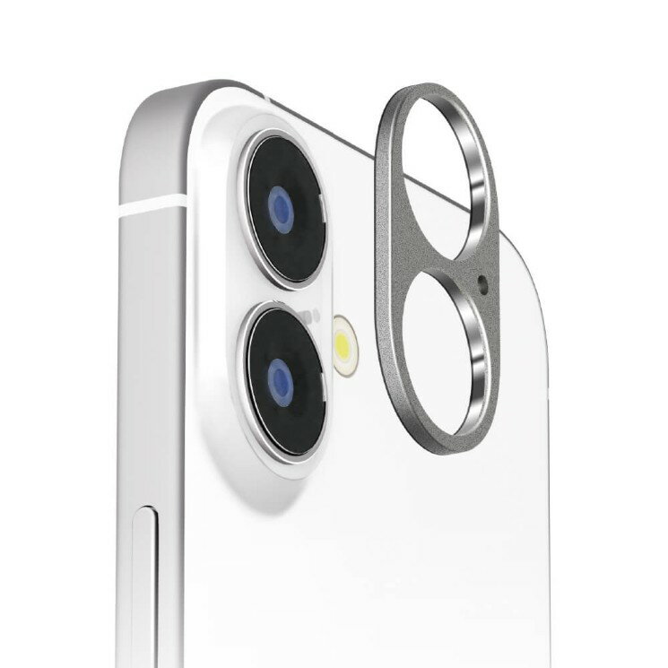 iPhone 16 & 16 Plus Camera Lens Frame, Aluminum/Silver, PG-24ALGD05SV