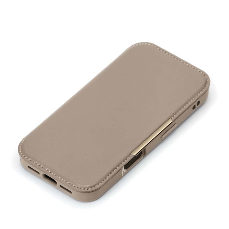 乐天商城 - iPhone16Pro ガラスフリップケース ベージュ PG-24BGF02BE