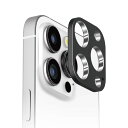 iPhone 16Pro & 16ProMax カメラレンズフレーム アルミ/ブラック PG-24BLGD04BK(2)