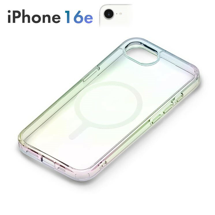 乐天商城 - iPhone 17e 16e オーロラ クリア ケース 半透明 magsafe マグセーフ 対応ハイブリッドケース オーロラ PG-25KMH08AR