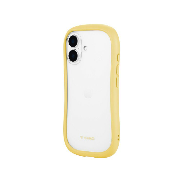 乐天商城 - iPhone16 ケース クリア 透明 イエロー ストラップホルダー 付 耐衝撃 MILスペック 無地 保護 スマホ カバー シンプル ラウンド フォルム くびれ iPhone 2024 6.1inch 2眼 アイホン アイフォン ViAMO freely LN-IM24VMFYE