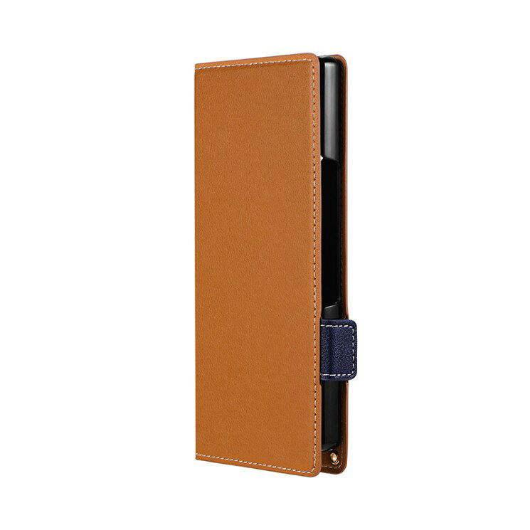 乐天商城 - AQUOS R9 SH-51E 薄型 軽量 PU レザー 手帳 ケース Twoal W キャメル LN-24SQ1BLP2CA