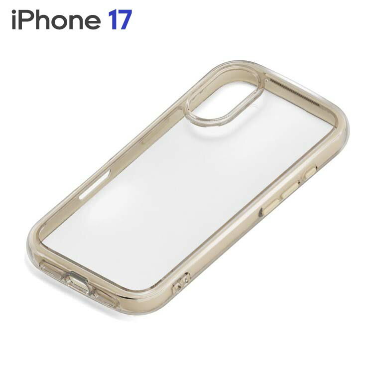 乐天商城 - iPhone17 ケース クリア ベージュ フレーム モカ 透明 タフ設計 エアクッションケース アイフォン アイホン PG-25AAR02BE