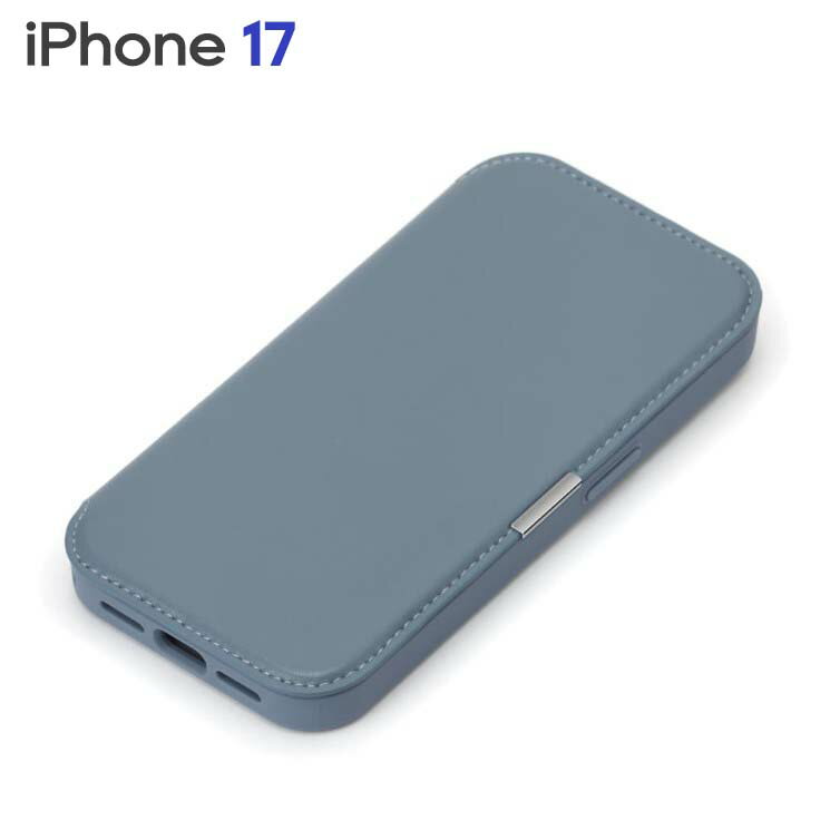 乐天商城 - iPhone17 ケース 手帳 ブルー 背面クリア 透明 パネル PUレザー マグネットロック フリップケース アイフォン アイホン PG-25AGF03BL