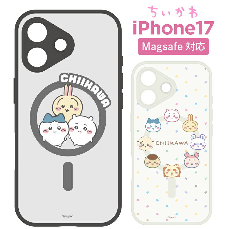 ちいかわ iPhone17 ケース クリア 半透明 magsafe ハチワレ うさぎ