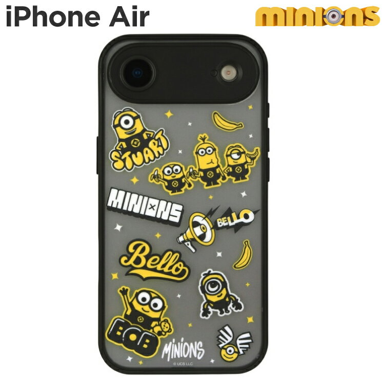 미니언 iPhoneAir 케이스 클리어 반투명 미니언즈 밥 팀 캐릭터 상품 스마트폰 커버 에어 쿠션 하이브리드 내충격 iPhone 2025 6.6inch 1안 아이폰 아이폰 매트 클리어 MINI-529A