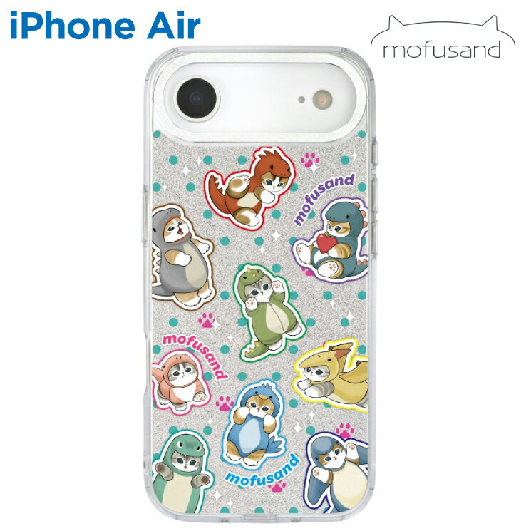 モフサンド iPhoneAir ケース クリア mofusand キャラクター グッズ スマホ カバー カメラフレーム インナーシート付仕様 iPhone 2025 6.6inch 1眼 アイホン アイフォン エアー CameraFrame MOFU-103A