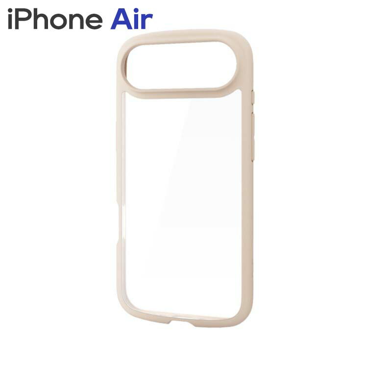 乐天商城 - エレコム iPhoneAir ケース ハイブリッド カバー 衝撃吸収 軽量 薄型 磁気吸着対応メタルステッカー付 ストラップホール付 ストラップホールシート付 TOUGH SLIM LITE ベージュ PM-A25BTSLFCBE