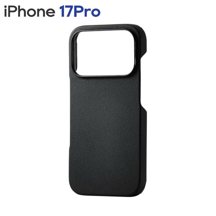 乐天商城 - エレコム iPhone17Pro ケース ソフトレザー カバー 超軽量 薄型 ブラック PM-A25CPLOBK