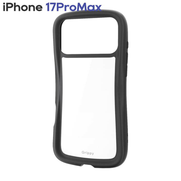 乐天商城 - エレコム iPhone17ProMax ケース ハイブリッド カバー 衝撃吸収 磁気吸着対応メタルステッカー付 ストラップホール付 ストラップホールシート付 Grippy ブラック PM-A25DGRPFCBK