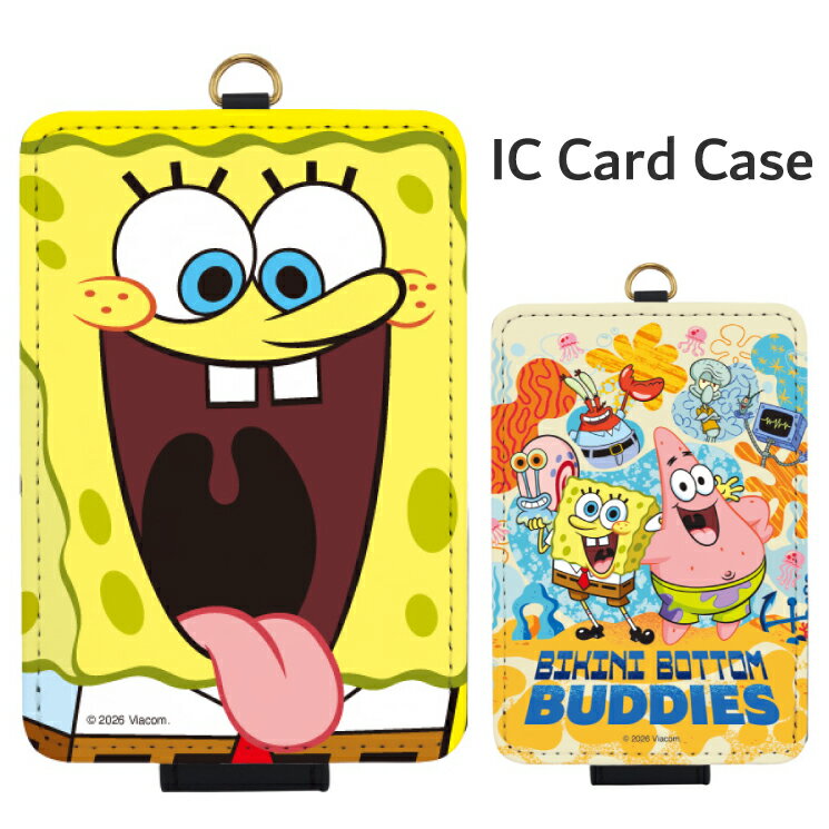 スポンジボブ 定期入れ パトリック キャラクターグッズ パスケース ICカードケース ストラップ付  ...
