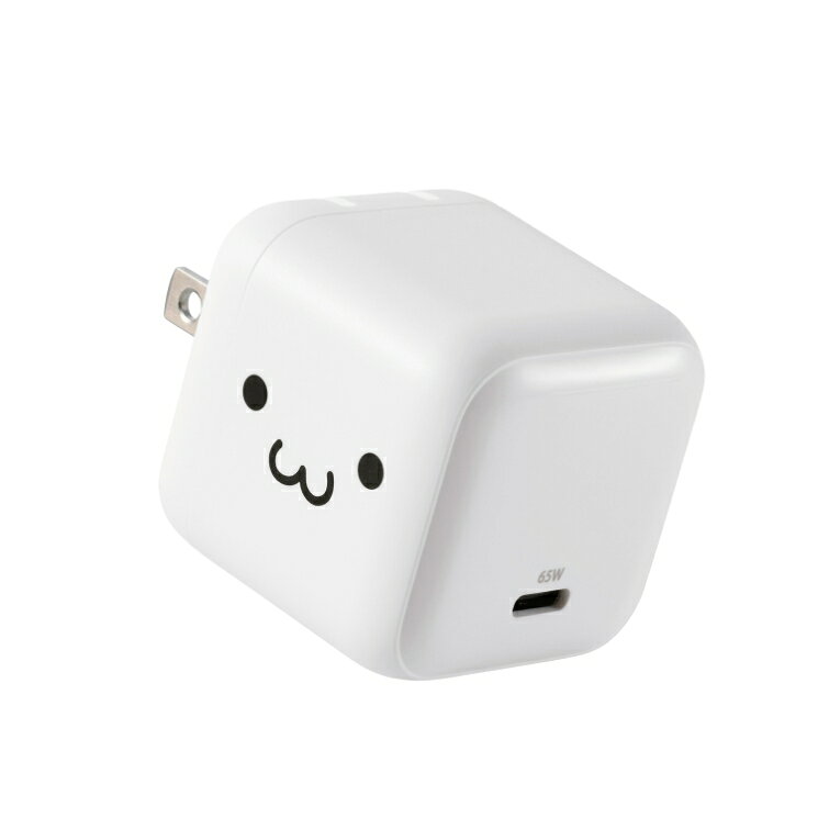 エレコム USB 充電器 65W PD PPS対応 1ポート USB-C GaN II コンパクト 折りたたみプラグ PSE適合 MacBook iPad iPhone Switch 対応 ホワイト×ブラック MPA-AC12465WF